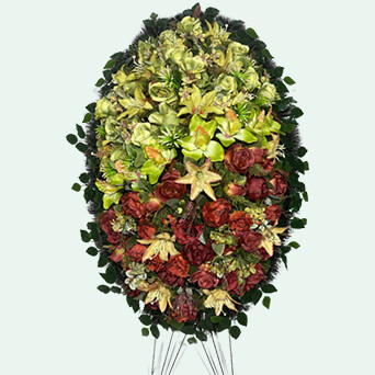 Венок из искусственных цветов